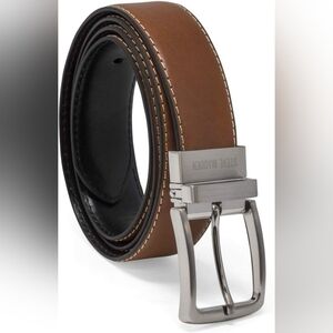 Steve Madden Men's Dress Casual Leather Belts Black Brown Lot Of 2 Sz 38